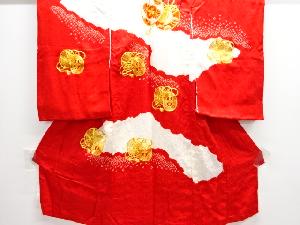 絞り鼓模様刺繍子供着物